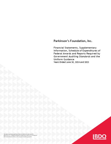 Cover page of Audited Financials